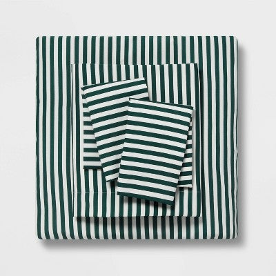  Floral Printed Microfiber Reversible Comforter & Sheets Set Dark Green - Room Essentials™