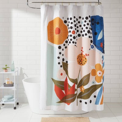  Exploded Graphic Shower Curtain - Room Essentials™