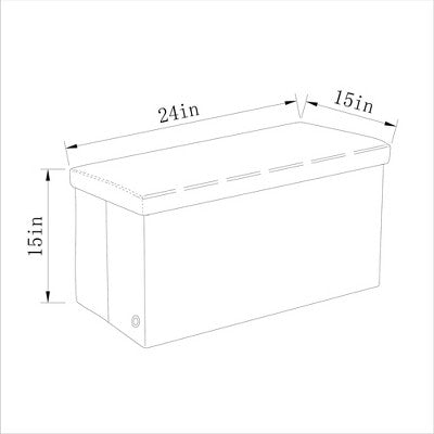  24" Collapsible Dorm Storage Ottoman - Room Essentials™