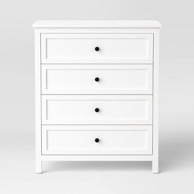  Traditional 4 Drawer Dresser Classic White - Room Essentials™