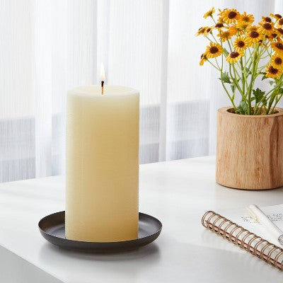  3" X 6" Unscented Candle Cream - Room Essentials™: Paraffin Wax, 90hr Burn Time, Single Wick