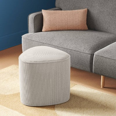  Triangular Shaped Upholstered Corduroy Ottoman - Room Essentials™