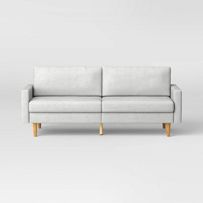  MidCentury Modern 78" Futon Sofa Light Gray - Room Essentials™