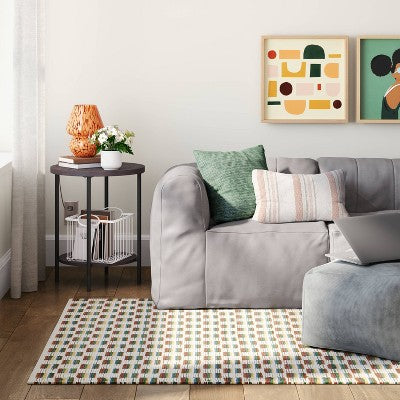 4'x5'6" Checkered Chindi Handwoven Area Rug - Room Essentials™