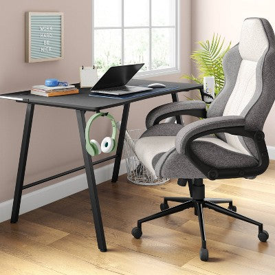  Gaming Dorm Desk With LED Lights And Headphone Holder - Room Essentials™