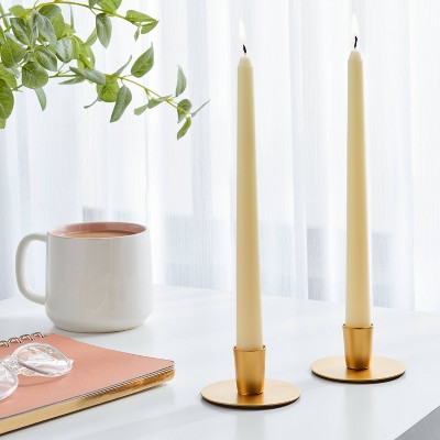  2pk Unscented Taper Candles Cream - Room Essentials™: Paraffin Wax, 6hr Burn Time, No Container