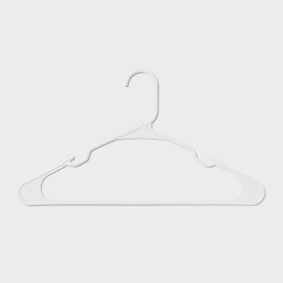  50pk Plastic Hangers White - Room Essentials™: Clothes Hangers For Shirts, Dresses, Tank Tops, Adult Closets