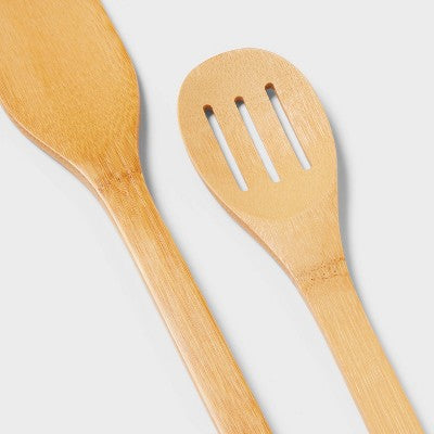  10pc Bamboo Silicone Kitchen Utensil Set Blue - Room Essentials™