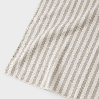  Quick Dry Striped Waffle Towel Tan - Room Essentials™