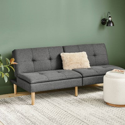  69" Tufted Dorm Futon Sofa - Room Essentials