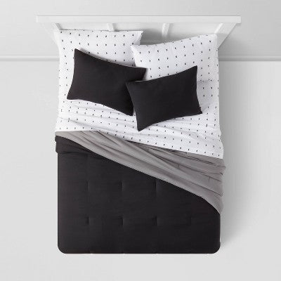  Solid Microfiber Reversible Comforter & Sheets Set - Room Essentials™