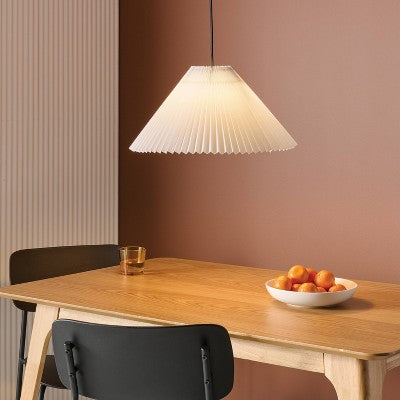  Pendant Lamp With Pleated Fabric Shade White - Room Essentials™