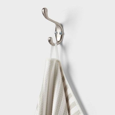  Quick Dry Striped Waffle Towel Tan - Room Essentials™