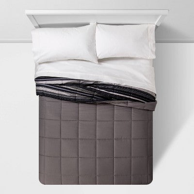  Microfiber Stripe Reversible Comforter - Room Essentials™