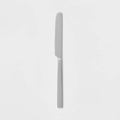  Squared Straight Knife - Room Essentials™: 18/0 Stainless Steel Dinner Knife, Dishwasher-Safe, Silver, 9.15" Length