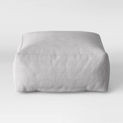  Modular Dorm Bean Bag Section Sofa Ottoman Gray - Room Essentials™