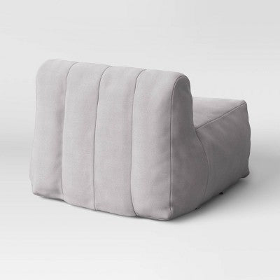  Modular Dorm Bean Bag Section Sofa Armless Gray - Room Essentials™