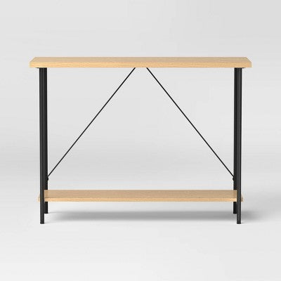  Wood And Metal Console Table Natural - Room Essentials™
