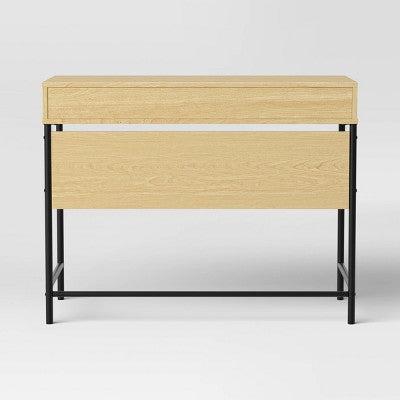  Wood And Metal Dorm Writing Desk With Storage Drawer - Room Essentials™