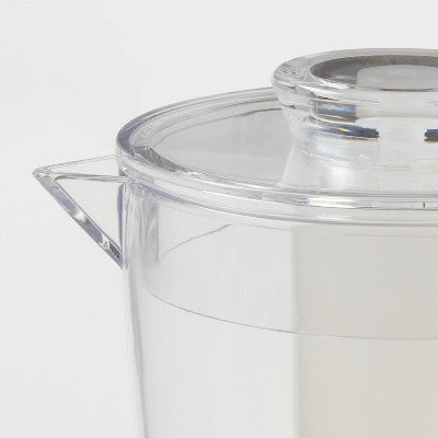  2.4L Plastic Pitcher - Room Essentials™: Clear Drink Server, Dishwasher-Safe, Cold Beverages, 9.5" Height