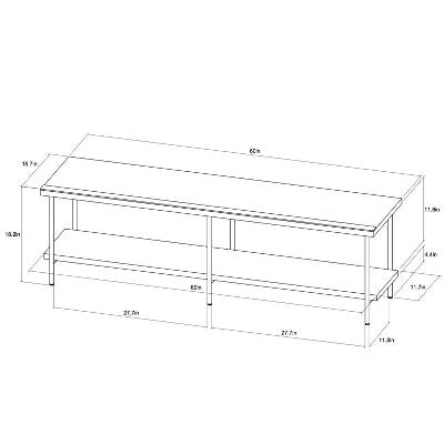  Wood And Metal TV Stand For TVs Up To 60" - Room Essentials™