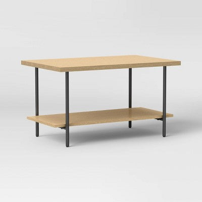  Wood And Metal Coffee Table With Storage Shelf - Room Essentials™