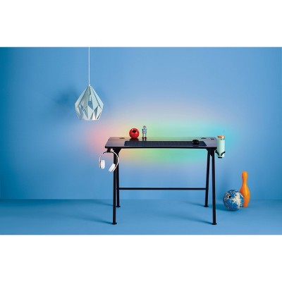  Gaming Dorm Desk With LED Lights And Headphone Holder - Room Essentials™