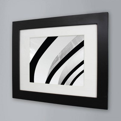  11" X 14" Matted To 8" X 10" Wide Gallery Frame Black - Room Essentials™