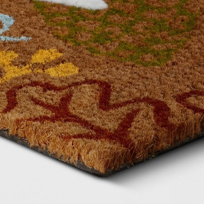  1'6"x2'6" 'Welcome' Leaves Coir Doormat White - Room Essentials™