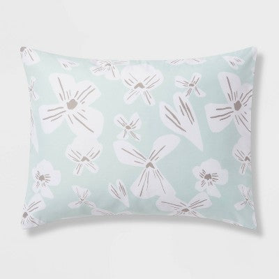  Floral Print Microfiber Reversible Comforter & Sheet Set Mint Green - Room Essentials™