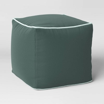  Color Block With Contrast Piping Pouf - Room Essentials™
