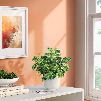  Mosaic Artificial Leaf In White Pot - Room Essentials™