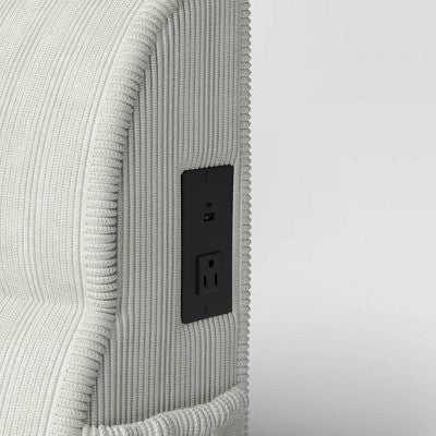  Dorm Charging Headboard Cream - Room Essentials™