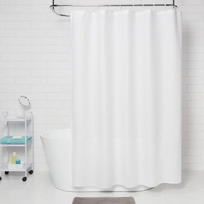  Waffle Weave Shower Curtain White - Room Essentials™