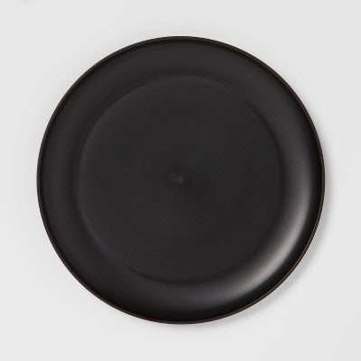  16pc Plastic Dishware Set Black - Room Essentials™: Dinnerware, Microwave & Dishwasher Safe, Service For 4